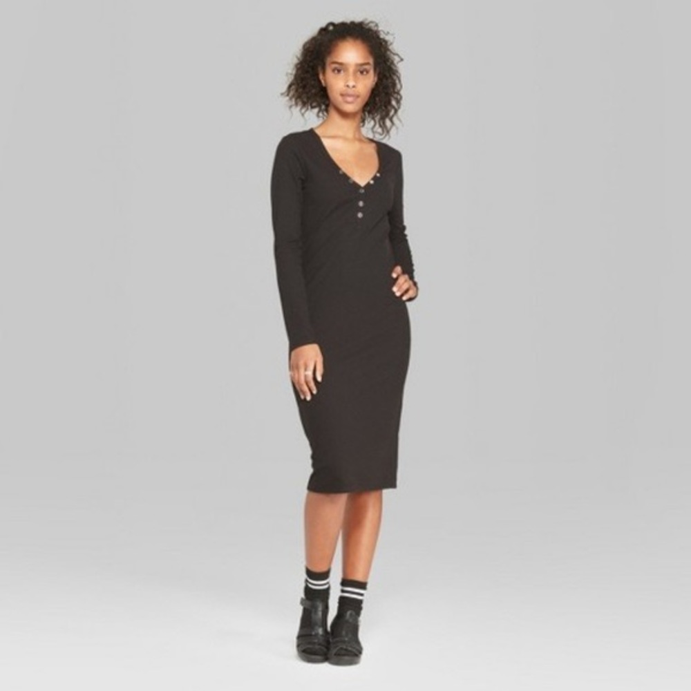 Wild fable Henley midi dress medium